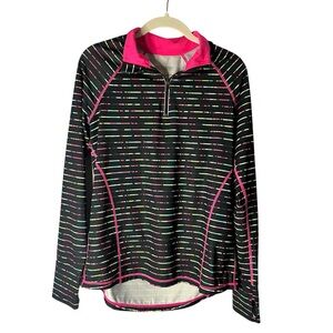 IDEOLOGY Athleisure Space-Dyed 1/4 Quarter-Zip Performance Fitness Jacket Sz M